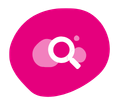 icone recherche rose qui fait référence aux prestations webmarketing d'imagine développement à vienne (38)
