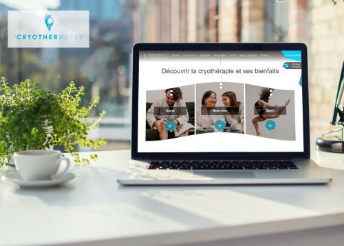 Mock up du site internet de Cryotherhappy réalisé par Imagine Développement