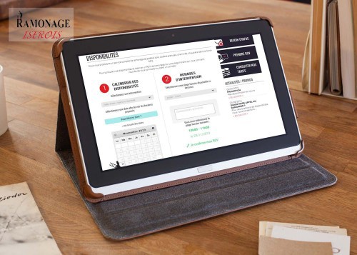 site-isere-ramonage-iserois Mock up du site internet Ramonage Isérois réaliser par Imagine Développement