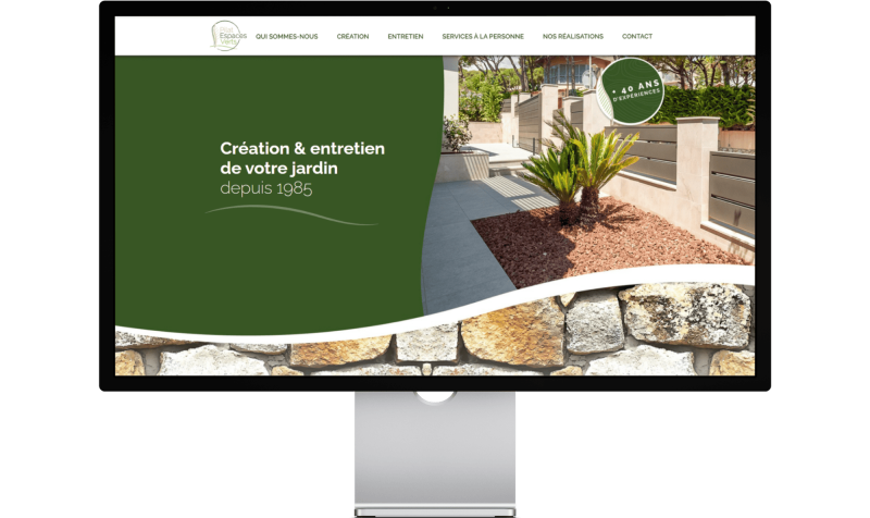 Image qui présente la page d'accueil d'un site vitrine réalisée par Imagine Développement 