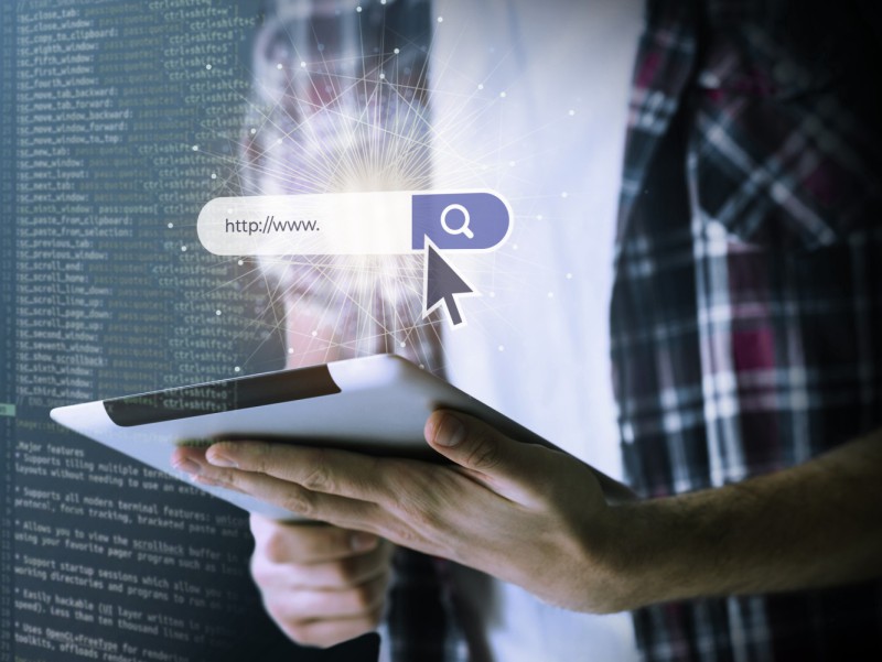 Illustration de la réservation d'un nom de domaine pour un site internet ou une application 