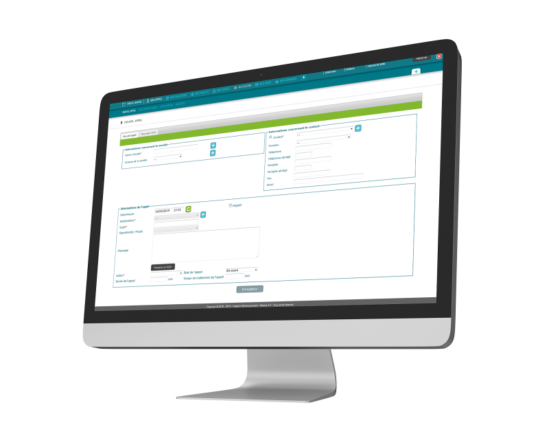 Illustration d'un logiciel full web développé par Imagine Développement