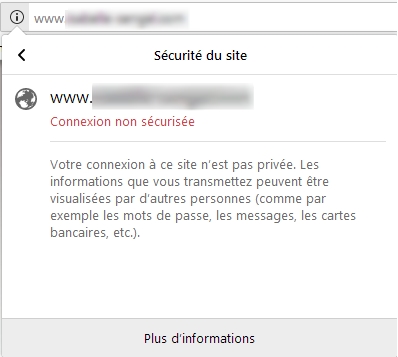 Site non sécurisé Firefox