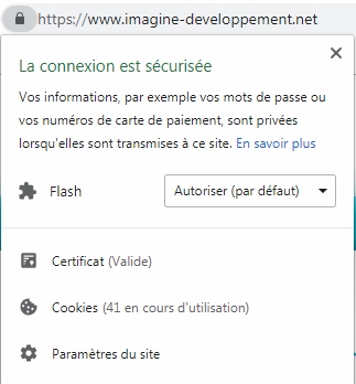 Site sécurisé sous Chrome